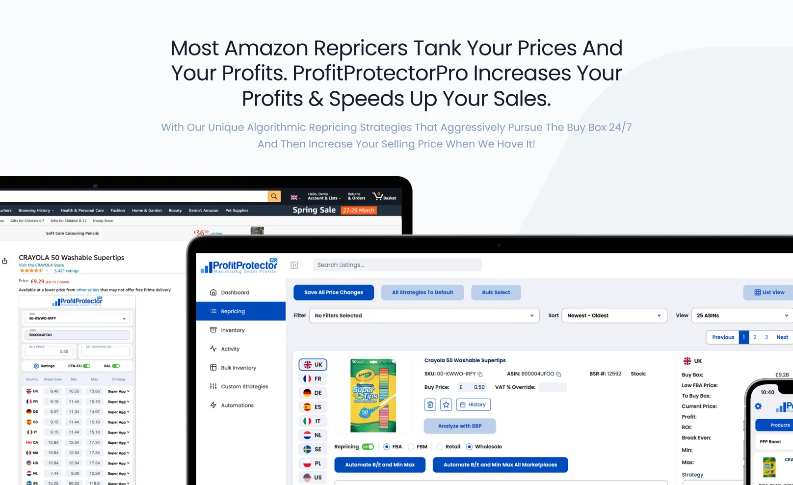 Profit Protector Pro marketing site homepage