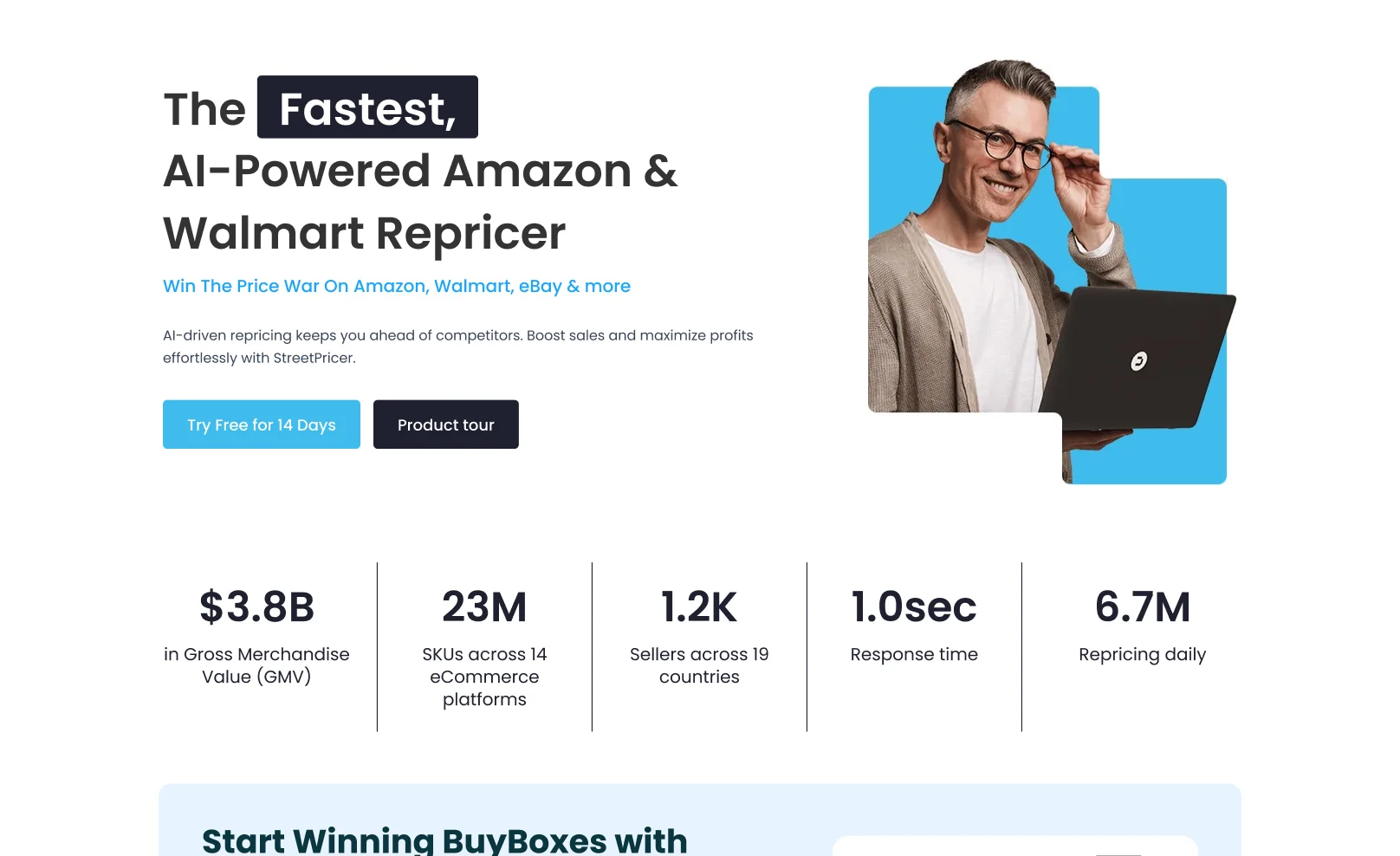 StreetPricer marketing site homepage